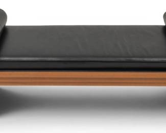 Lot 1002 Lee Weitzman Modern Leather "Diva "Divan Bench H 23" L 78" Depth 21"