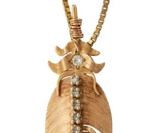 Lot 69 14k Gold Chain, Gold and Diamond Pendant 11 grams 1 PC