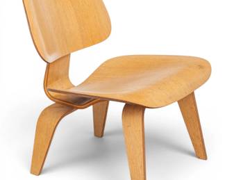 Lot 1010 Charles and Ray Eames for Herman Miller (American) Molded Plywood LCW Potato Chip Chair, Ca. 1950-1957, H 26.5" W 22" Depth 22"