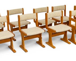 Lot 1033 Poul Hermann Poulsen for Gangso Monler (Danish) Teak Chairs (Set of 8), Ca. 1970's, 8 PCS