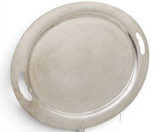 Lot 91 Reed and Barton Sterling Silver Double Handled Oval Tray W 17.25" L 24.5" 110 t oz