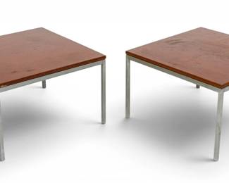 Lot 1014 Knoll Side Tables, Ca. 1961-1970, H 17" W 27" Depth 27" 1 PAIR