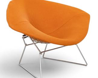 Lot 1005 Harry Bertoia for Knoll (American, 1915-1978) Welded Steel and Fabric Diamond Lounge Chair, Ca. 1970-1975