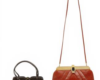 Lot 79 Judith Leiber (Hungarian, 1921-2018) Leather Evening Handbags, Ca. 20th C., 2 PCS