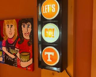Tennessee Vols lighted Let's Go traffic light sign