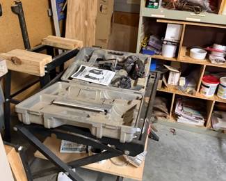 Folding work table and tool organizer