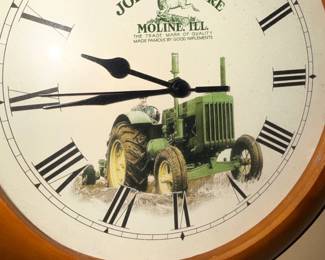 John Deere tractor wall clock