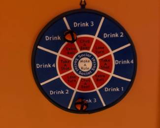 Drinking game party dartboard wheel