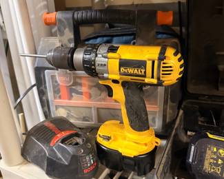 DeWalt cordless drill with batteries and charger