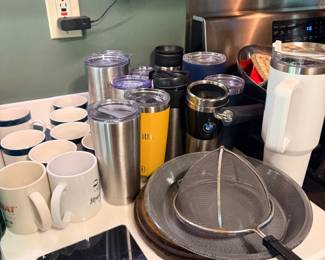 Stainless travel tumblers and kitchen scale