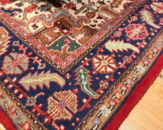Persian style area rug, red and navy