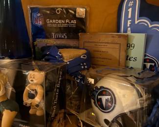 Tennessee Titans fan lot with Riddell mini helmet