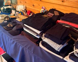Men's folded shirts and jeans