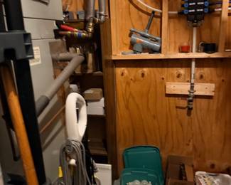 Extension cords and utility room tools