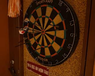 Sportcraft bristle dartboard with darts
