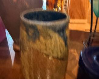 Drip glaze studio pottery vase