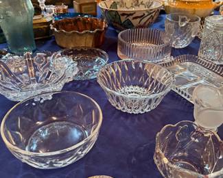 Cut glass and crystal serving bowls