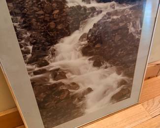 Framed waterfall photography print