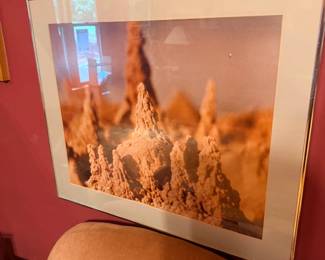 Framed desert rock formation photo