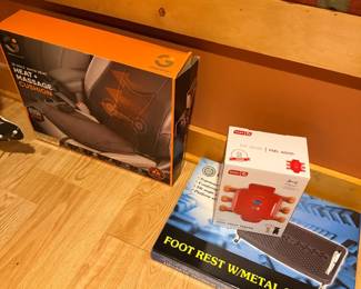 Massage cushion and foot rest, new in box