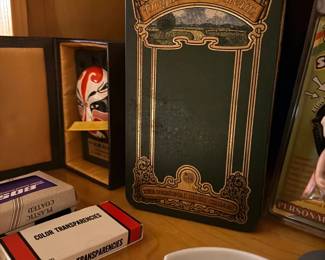 Baileys collectible tin and color transparencies