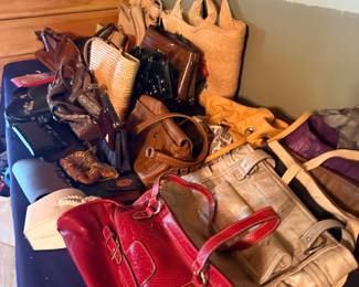 Leather handbags and purses collection