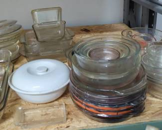 Glass Baking Pans and Mixing Bowls Mystery Lot