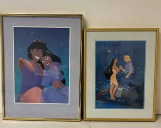 2 Vintage Exclusive Commemorative Lithograph The Disney Store