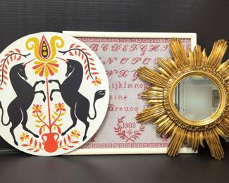 Cross Stitch, Unicorn Panel, Starburst Mirror