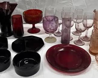 Red and Pink Glassware