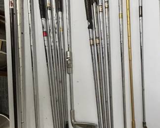 Assorted Golf ClubsSpalding, Titleist, Wilson, Hogan