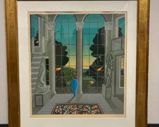 Thomas McKnight Conservatory Framed And Matted Original Serigraph