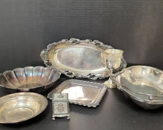 Silver Plate And Dreidel