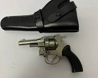 Precise 880 Starter Pistol Bauer Bros Black Leather Holster
