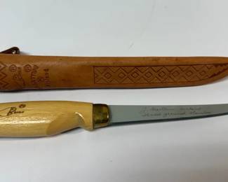 J Martiini 6 Filet Knife with Leather Sheath