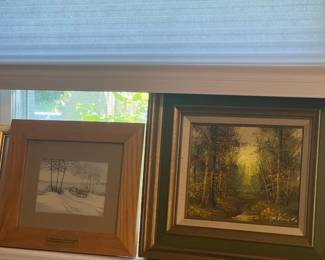 Vintage oil painting. 