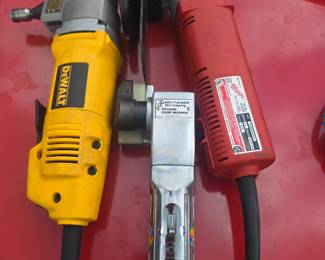 DeWalt gauge nibbler and Milwaukee shear