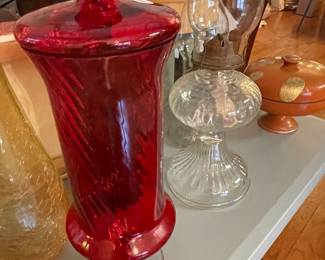 antique oil lamps