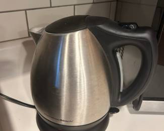 Hamilton Beach Electric Kettle - This Hamilton Beach electric kettle features a stainless steel design and is perfect for quickly boiling water for tea or coffee.