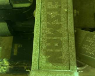 Craftsman Table Saw - This is a Craftsman table saw, ideal for woodworking projects. It features a powerful motor and safety warnings for user protection.