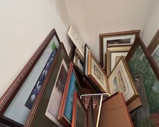 Assorted Picture Frames Lot - A collection of various picture frames in different styles and sizes, perfect for displaying your favorite artwork or photos.