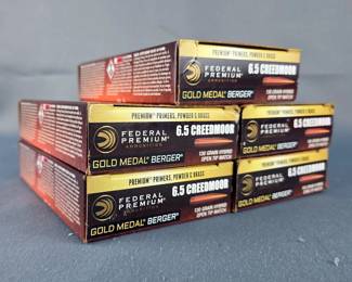 Federal Premium Gold Medal Berger 6.5 Creedmoor Ammo, Approx 100 Rounds, Local Pickup Only
