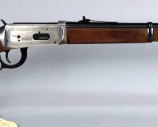 Winchester 94 Wells Fargo Commemorative Carbine 30-30 Win Lever Action Rifle SN# WFC282, Engraved Receiver And Barrel Marked Wells Fargo & Co. 1852-1977, Medallion In Stock, Manual, Sequential Serial Number With Lot 126, In Original Box