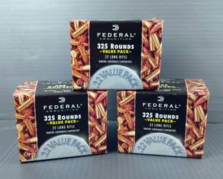 Federal .22LR Ammo, Approx 975 Rounds, Local Pickup Only 
