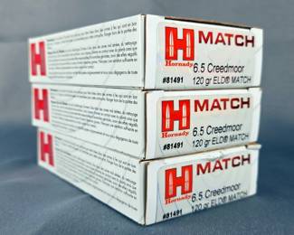 Hornady Match 6.5 Creedmoor Ammo, Approx 60 Rounds, Local Pickup Only