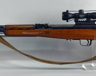 Norinco (Factory 306)/ CAI SKS 7.62x39 Rifle SN# 1508410, Leapers 4x32 Mini Scope On A Fitted Scope Mount, Folding Bayonet, Canvas Sling, Includes Original Dust Cover And Box Mag, In Soft Case