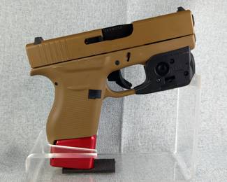 Glock 43 FDE 9x19 Pistol SN# AFCU337, Stringlight TLR-6 Laser/Light Combo 