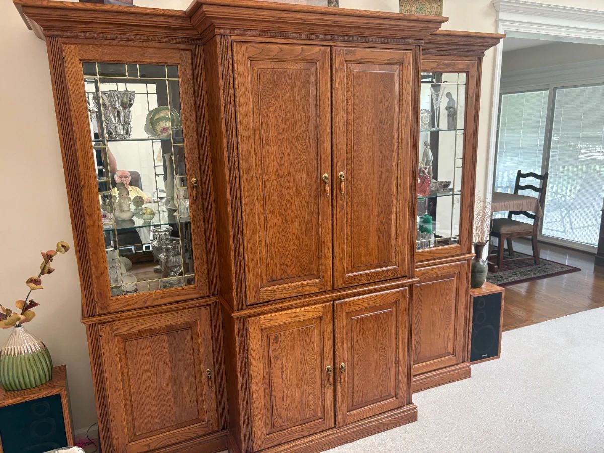 . . . wonderful lead-glass wall unit!