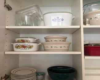 . . . vintage Corning Ware and Longaberger china