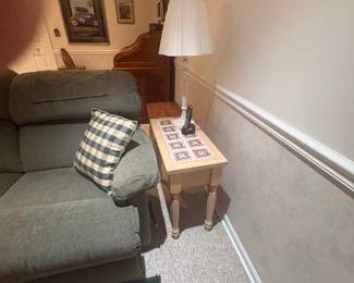 . . . another tile-topped side table